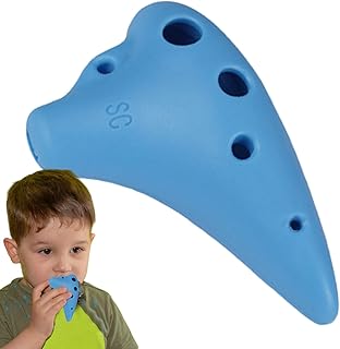 6穴オカリナ、オカリナフルート - SC キー樹脂フルート 6 穴オカリナ,ポータブルオカリナ楽器 ストラップ付き チュートリアルソングブック 子供 大人 初心者向け 学びやすい