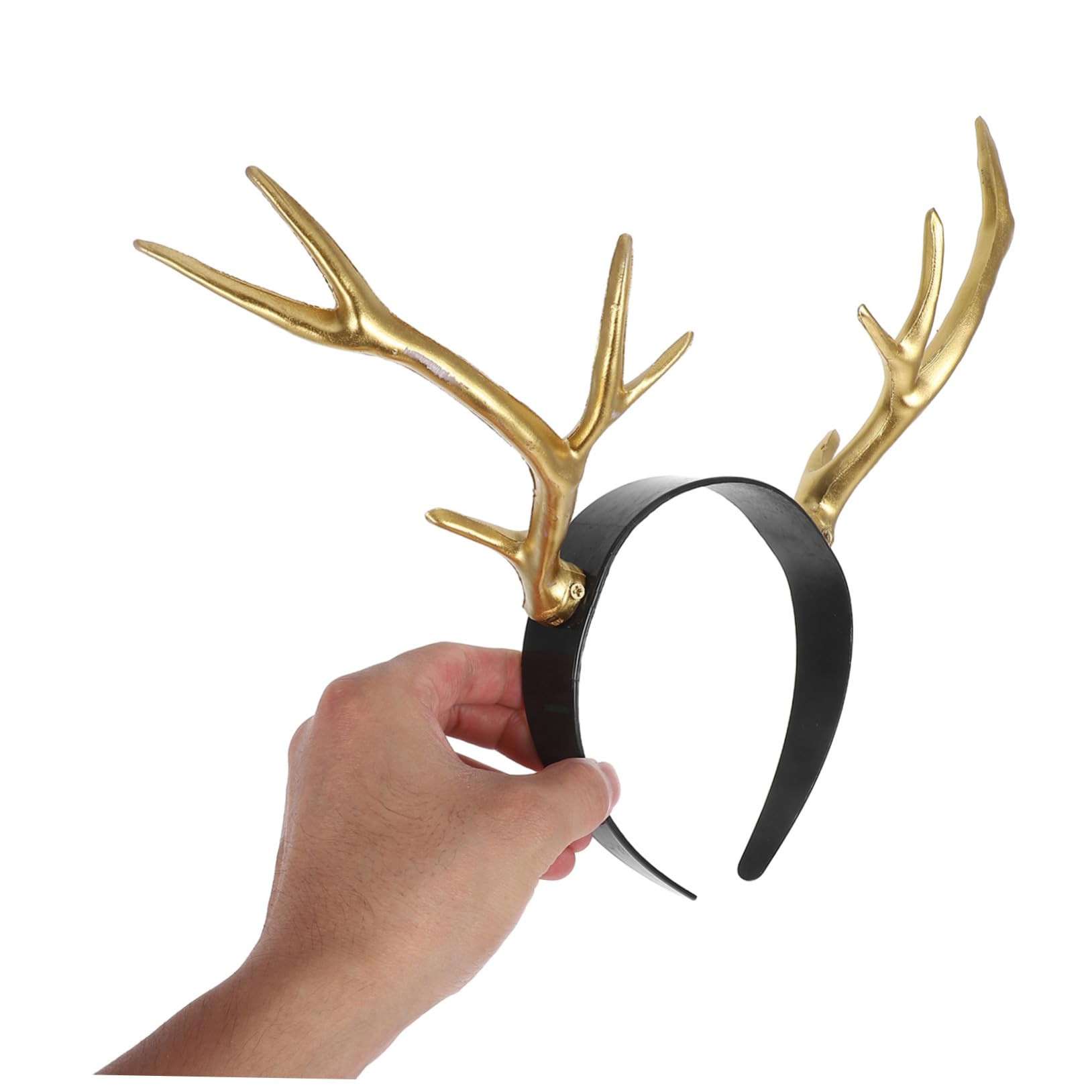 Toyvian Halloween Antler Headband Artificial Deer Antlers Hair Band for Cosplay Party Headdress and Photo Props Medium Size 11.6 X 10.6 Inches - Image 4