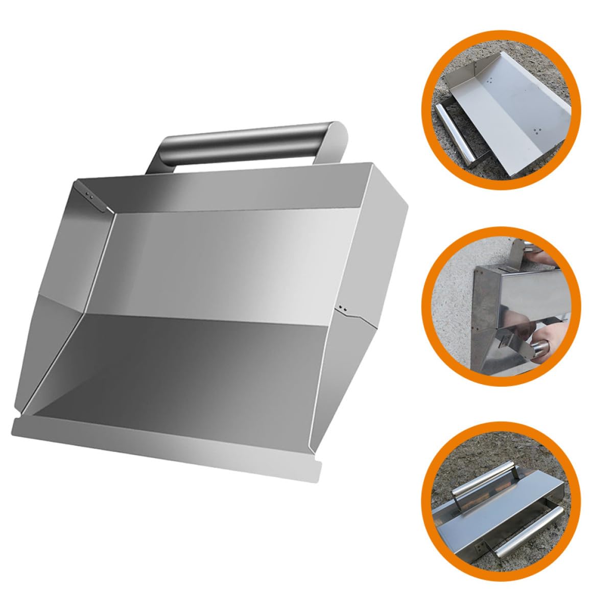 Cazzuola per Intonaco in Acciaio Inox Argento Multifunzione | Finitura Pareti e Bordatura Calcestruzzo, Antiruggine, Uso Manuale, Formato Singolo