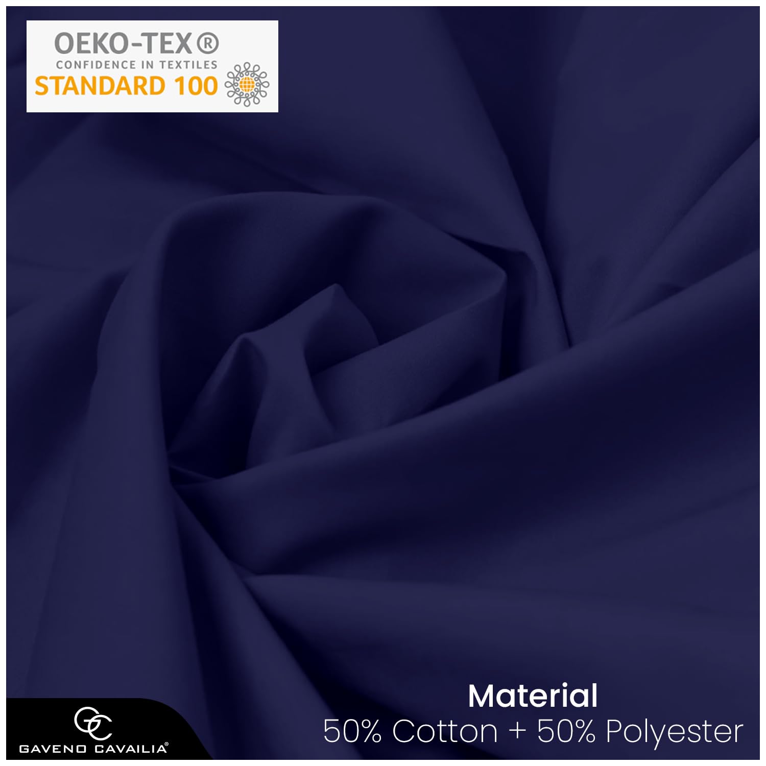 GC GAVENO CAVAILIA Plain Dyed King Size Duvet Cover, Super Soft Breathable Polycotton Bedding Set - Image 3