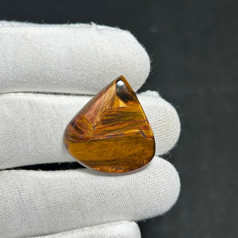Piétersite naturelle cabochon poire 28x27mm pour création de pendentif unique DIY