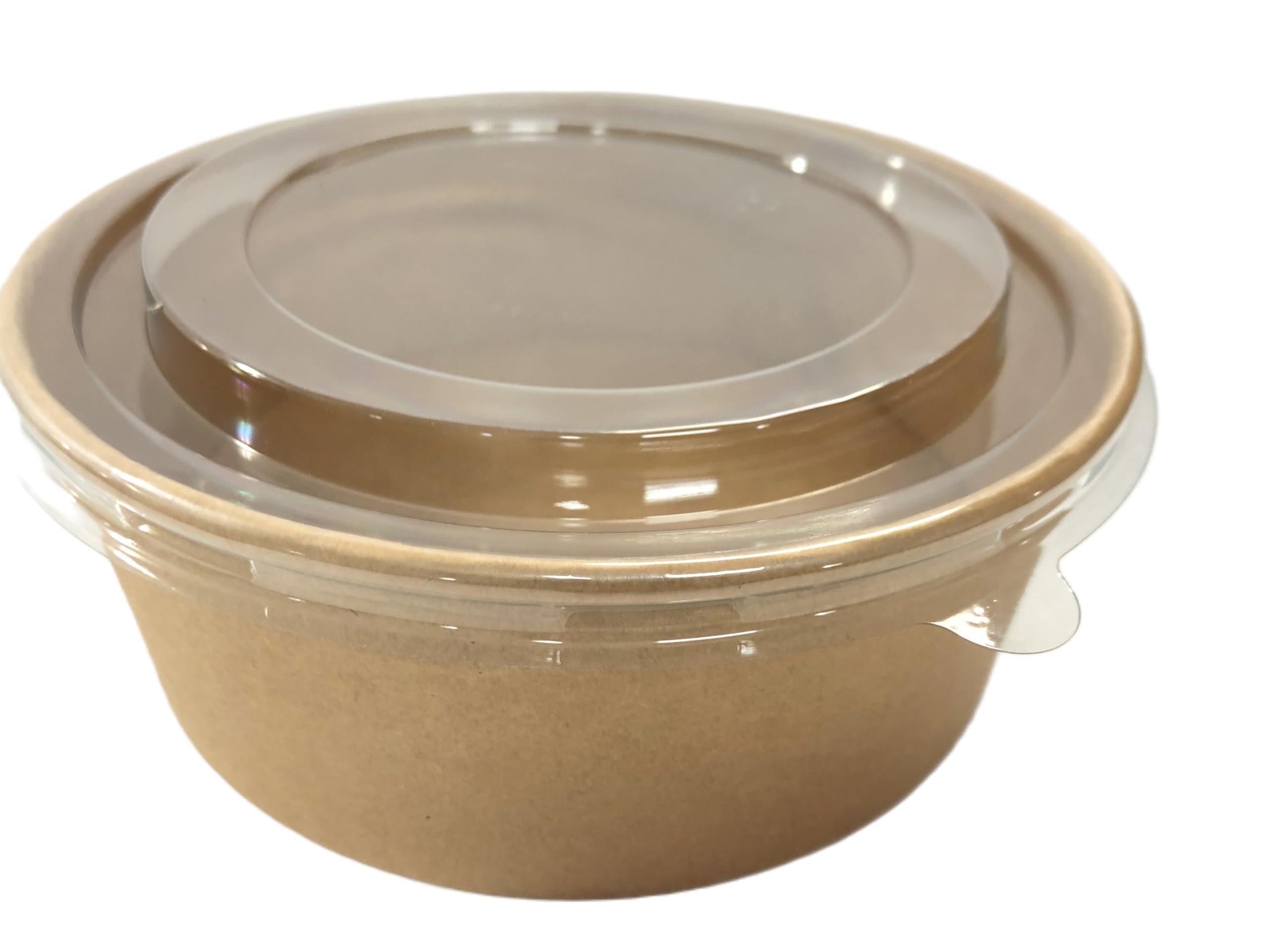 bol salade à emporter 50 bols carton kraft 750 ml diamètre 14 cm hauteur 6 cm x 50 pièces + 50 couvercles vente à emporter restauration rapide poke bowl saladier