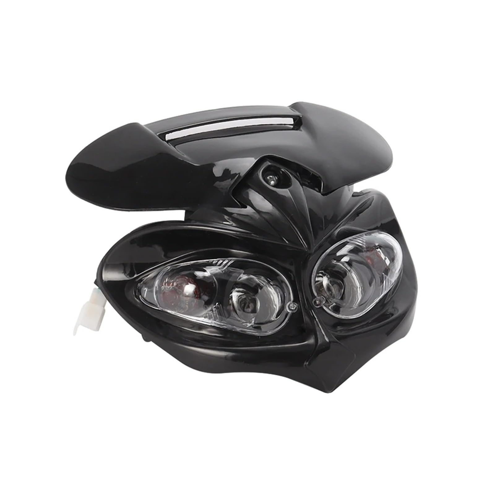 SANCAK Faros De Motocicleta Faro Universal Para Motocicleta Lámpara Doble Cabeza Luz Led Carenado Dirt Pit Bike Para ATV Hi Lo Beam 4 Ojos Para
