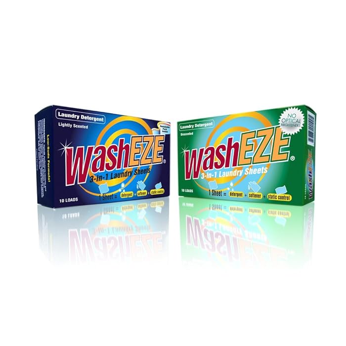 Buy WashEZE (10 Ct) All in One Laundry Sheets Scented Detergent