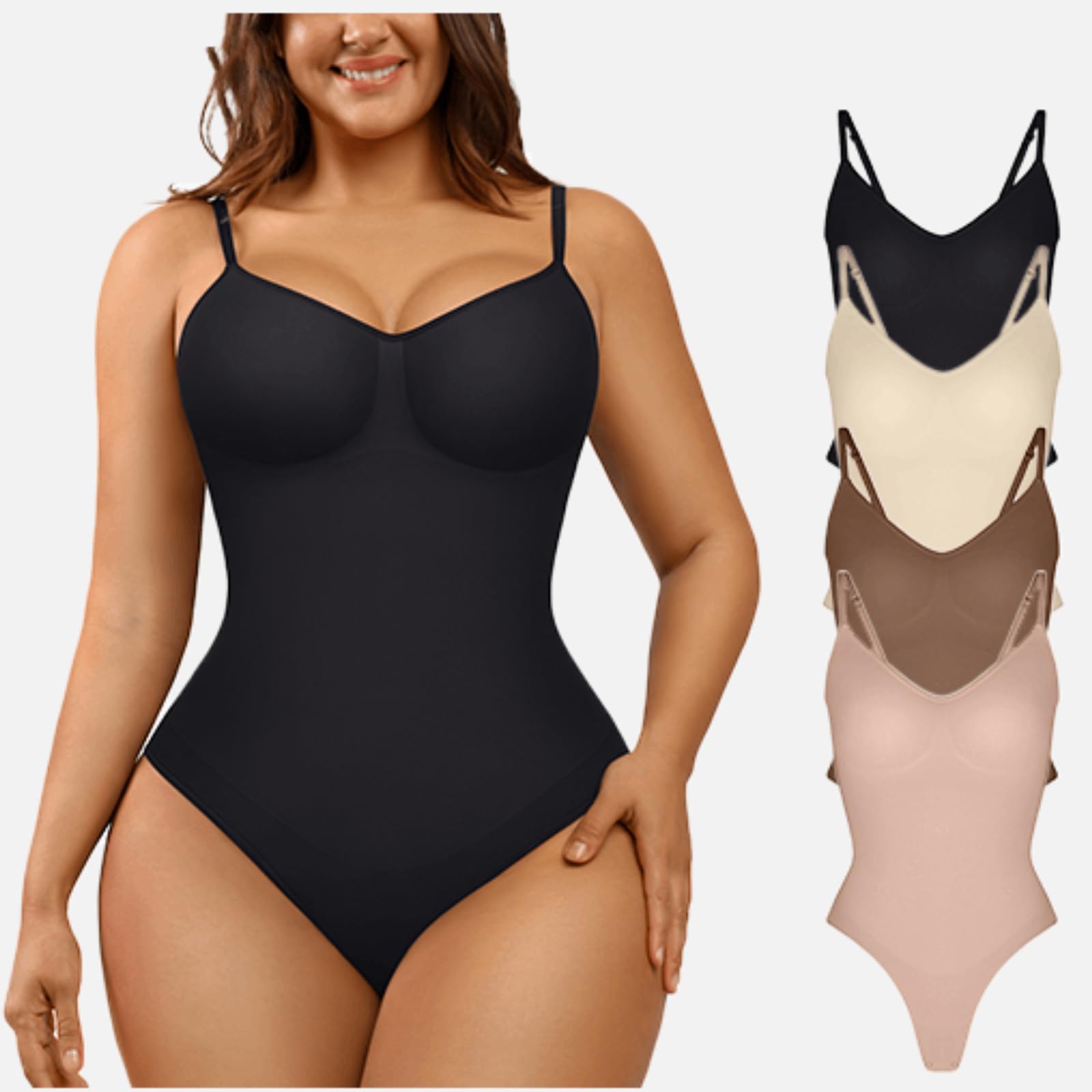 Body Moldeador sin Costuras para Mujer, Tanga, Cintura Adelgazante, Vientre Plano, Espalda Completa, Faja Moldeadora