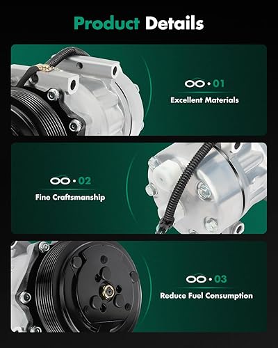 Miniatura 404 de SCITOO CO 10739C - Compresor de CA compatible con Honda Element 2.4L 2003 2004 2005 2006 2007 2008 2009 2010 2011