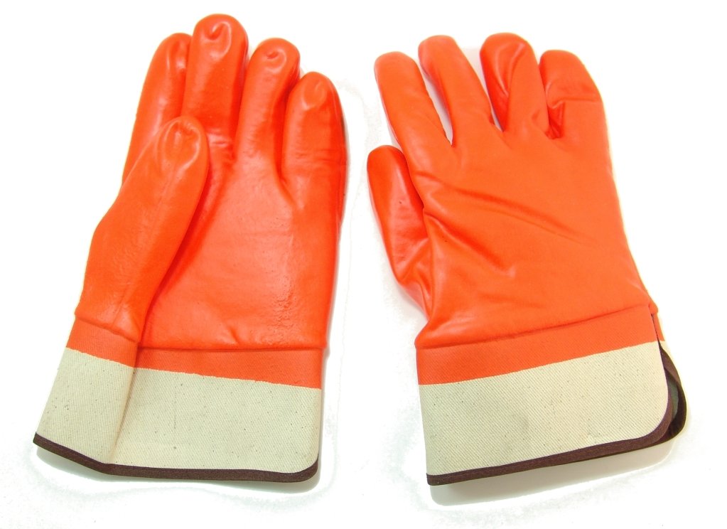 B.A.G.G. Dipped Orange Leather COATED Work Glove - 2