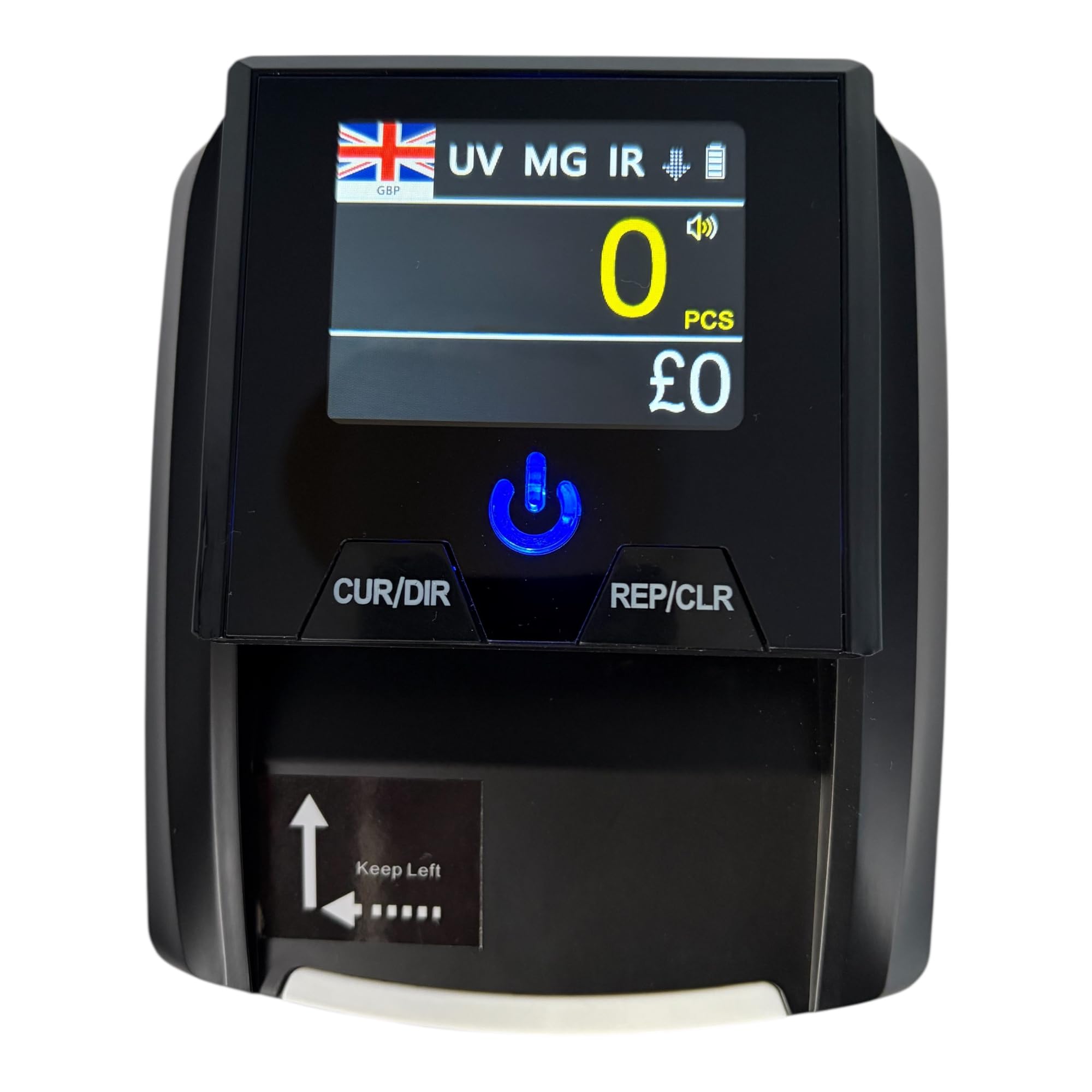 MxMan Automatic Money Detector | Fast 7-Point Check | UV, MG, IR, Size & Thickness | Counterfeit Note Scanner for GBP, EUR & USD | High-Speed Cash Authentication for Businesses & Retail