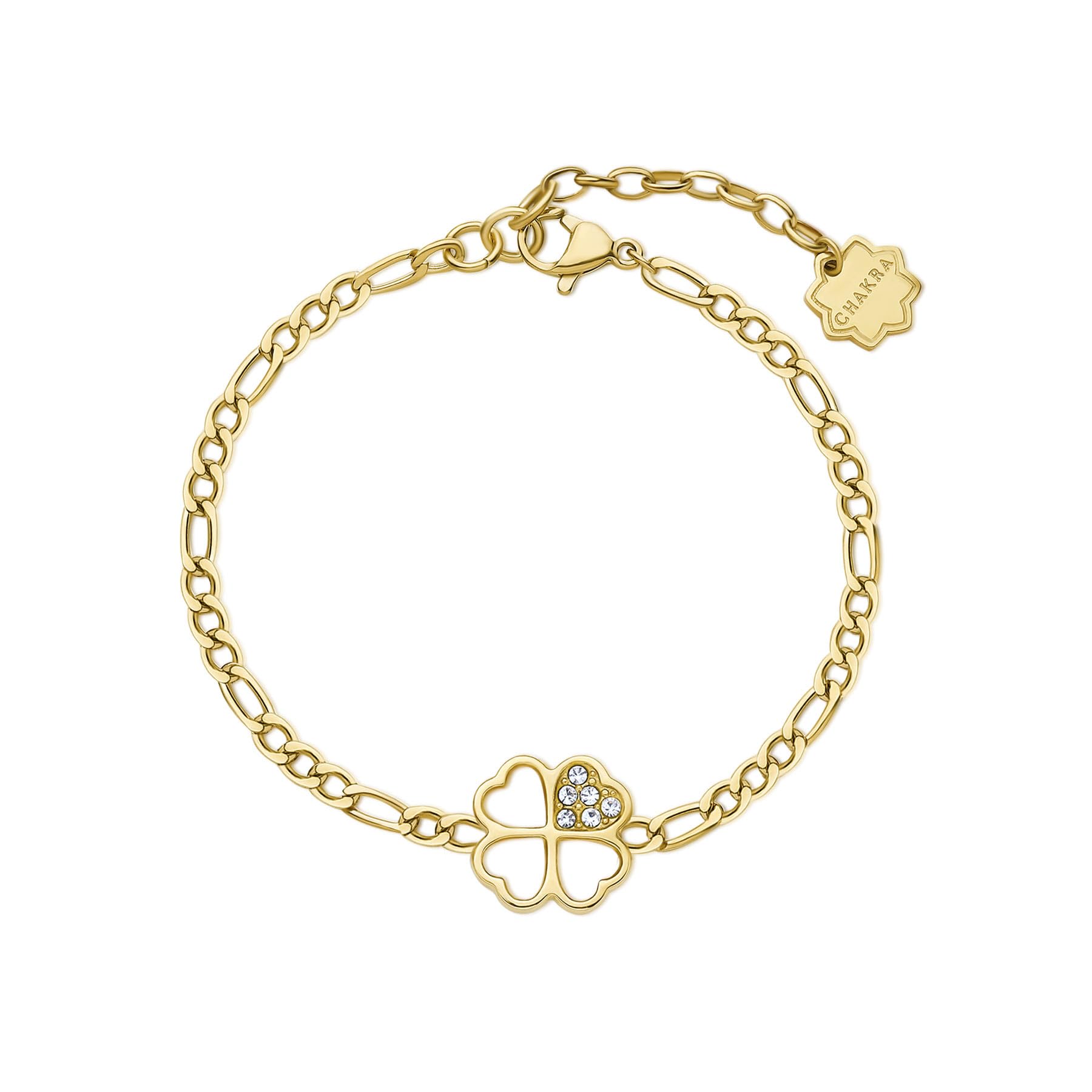 BROSWAY CHAKRA BRACCIALE DONNA CON QUADRIFOGLIO E CORNETTO BHKB135 (4880