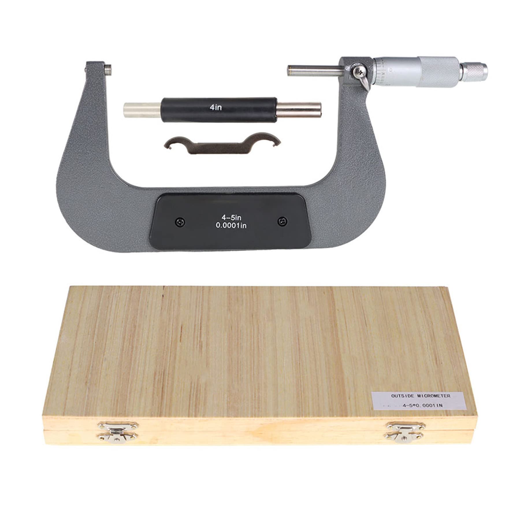 marddpair Micrometer 4-5 Inch 0.0001 Inch Precision Outside Micrometer Carbide Tipped