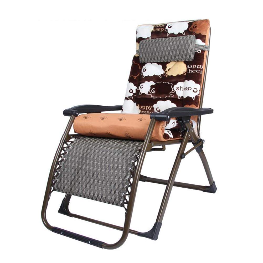 Chaise pliante pour soulager le dos avec appui-tête ergonomique et cadre acier