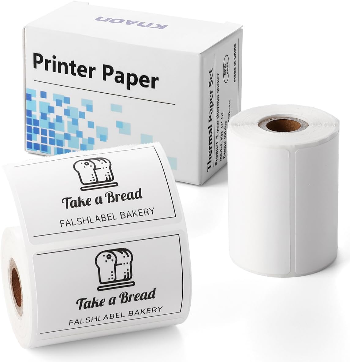 Thermal Sticker Labels – 2 Rolls (230 Labels Each) for Y50P, 1.97” x 1.18” (50x30mm) Self-Adhesive Labels Paper, Waterproof, Oil-Proof, Multi-Purpose Thermal Printer Labels, 2 Rolls