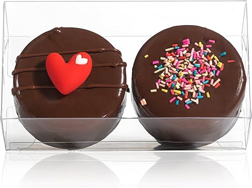 RomanticBaking Paquete de 37 Cajas de Macarons de 4.17" x 2.16" x 1.37" para 2 Brownies Oreo Cubiertos de Chocolate Trufa Golosina Cajas de