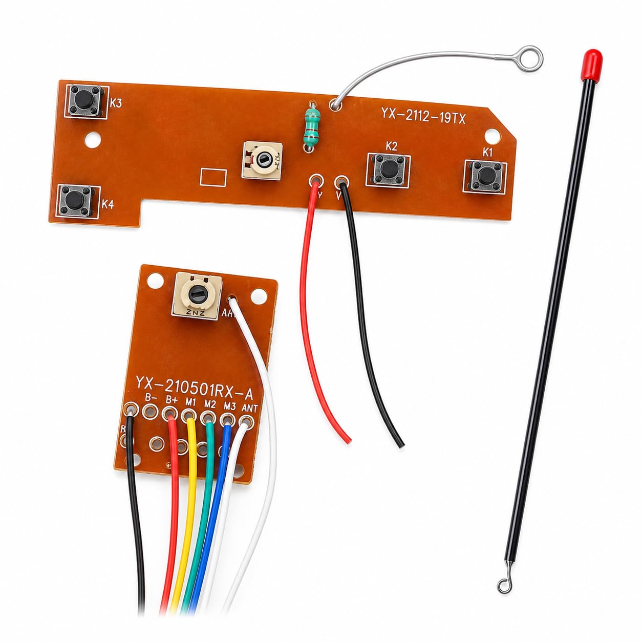 4CH RC Remote Control 27MHz Circuit PCB Transmitter & Receiver Board with Antenna, Radio Control System for DIY Toy Car, RC Vehicle, Robotics & Electronics Projects-picture-15