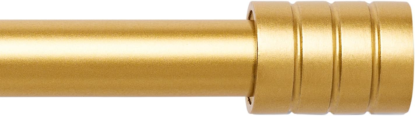 Gold Curtain Rods for Windows 30 to 80 Inch,3/4 Inch Curtain Rod Set For Indoor and Outdoor,Easy to Install Gold 30-80 Inch
