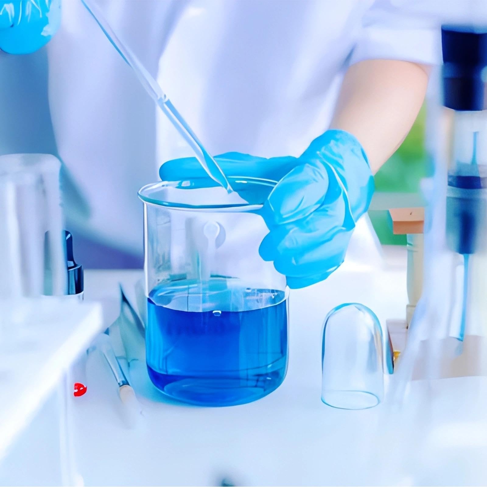 Zestaw szklanych zlewek 100 ml 50 ml 25 ml 10 ml 5 ml, 5 szklanych zlewek miarowych z borokrzemianu szkła do laboratorium, klasy i użytku domowego