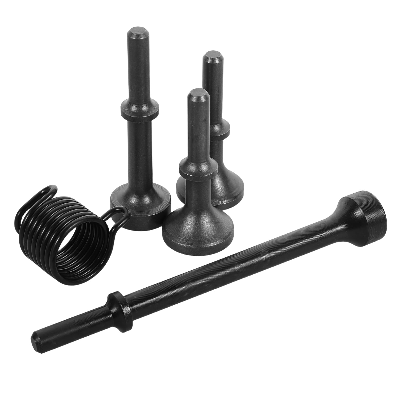 Gatuida Kit 5 Embouts de Lissage pour Marteau Pneumatique 150/190/250 Acier Robuste Ressort de Retenue Inclus Accessoires pour Outils Pneumatiques Compatible Compresseur Air Usage