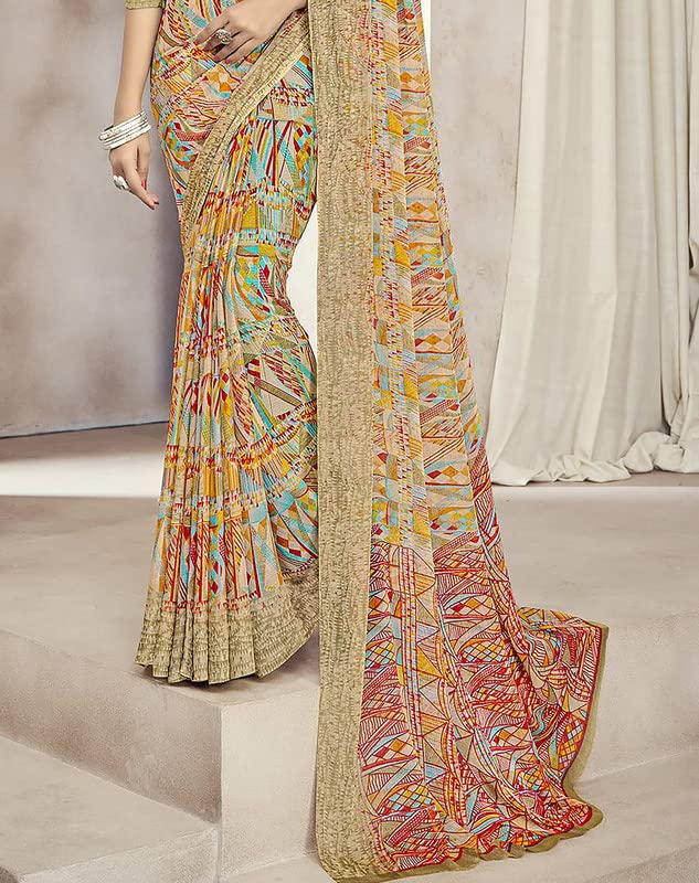 Image of Satrani Women's Plain Polyester Saree