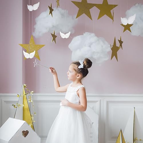 Miniatura 5 de Alas de ángel de plástico 3D para manualidades, adornos de árbol de Navidad, plumas blancas, disfraz de mini alas para manualidades, accesorios de