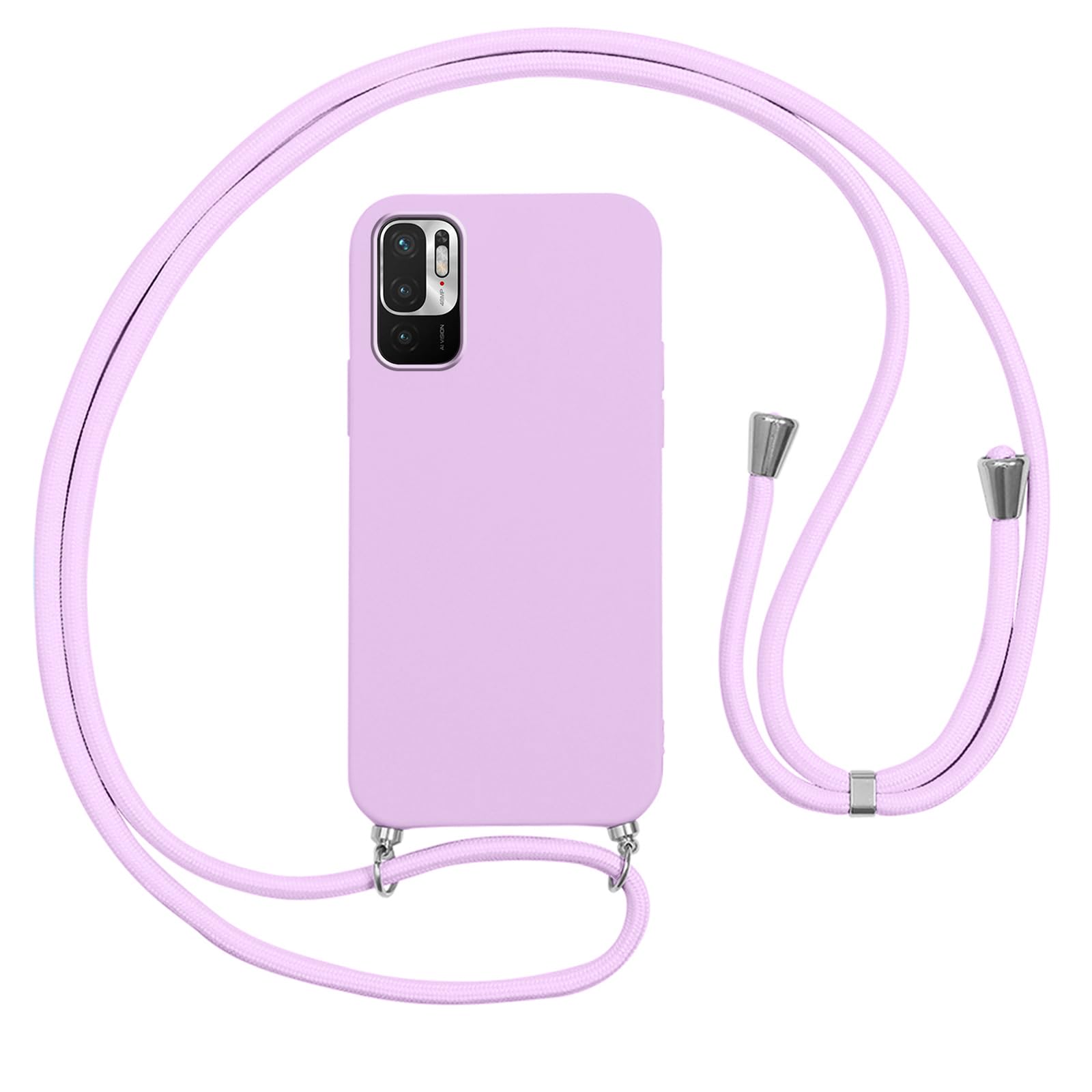 Custodia Con Tracolla Per Redmi Note 10S/Poco M5s: Cover TPU Trasparente + Cordino Regolabile