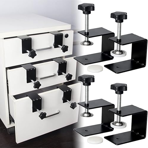 4 clips de fijación de cajón, abrazaderas de instalación delanteras de cajón, abrazaderas de acero laminado en frío para carpintería, herramientas