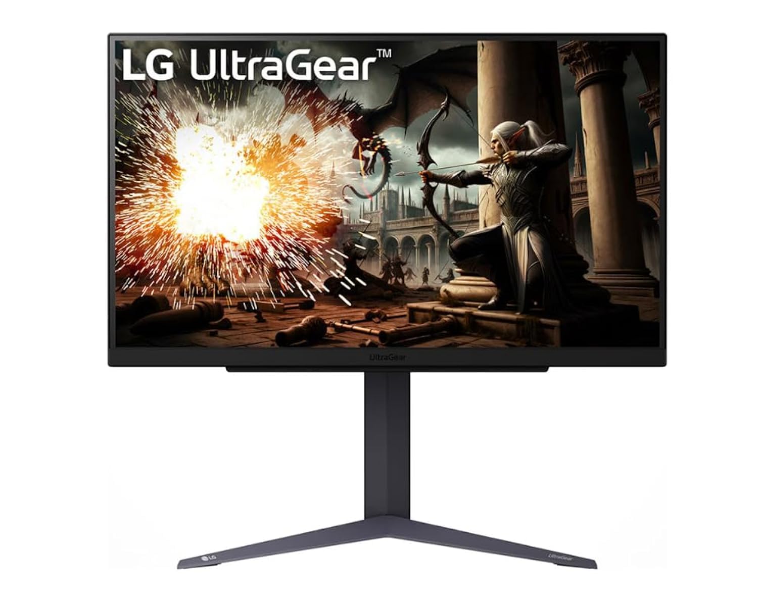 LG UltraGear Gaming Monitor 27GS75Q, 27 inch, 1440p, 180Hz, 1ms Response Time, IPS Display, HDR 10, NVIDIA G-Sync & AMD FreeSync compatible, Smart Energy Saving, DisplayPort, HDMI