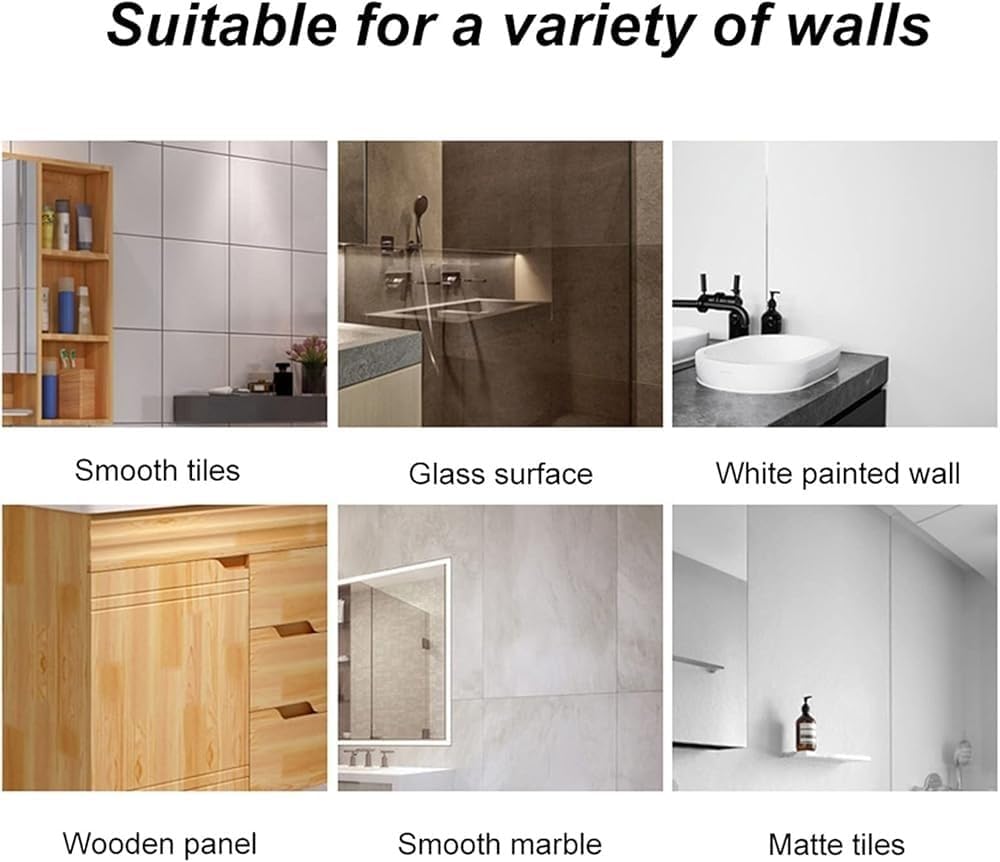 Barra de agarre de ducha con ventosa para baño, instalación sin perforaciones, mango de plástico antideslizante para bañera, inodoro, puerta de vidrio, agarre móvil y seguro, color: dorado, fácil de