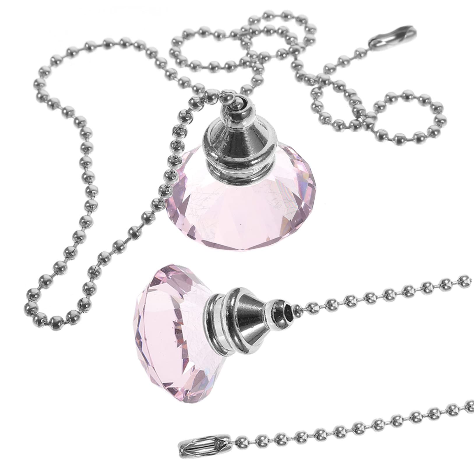 Hoement 2pcs Decorative Beaded Pull Chain Extension for Ceiling Fans Pendant Lighting Accessories Stylish Bedside Lamp Chains Decor