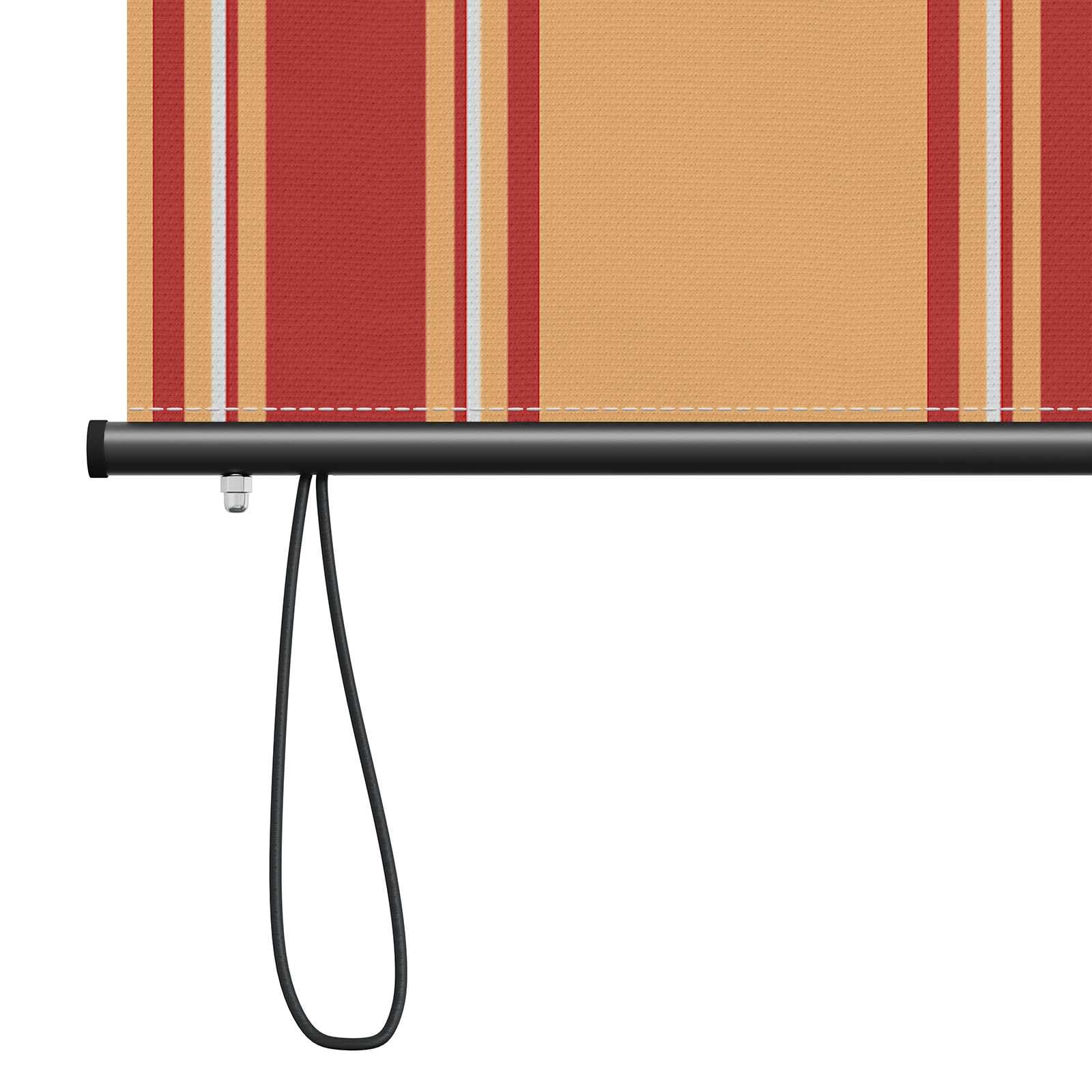Store Enrouleur Extérieur Multicolore 140x250 cm - Brise-Vue Vertical Manuel à Manivelle en Polyester et Aluminium pour Balcon, Terrasse, Patio et Jardin