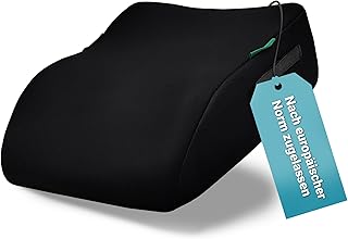 Kindersitz fürs Auto (Schwarz) – Praktisch, komfortabel und sicher – Geprüfte Sicherheit nach Kindersitznorm R129 – Kindersitz 135-150cm – kompakt und unkompliziert