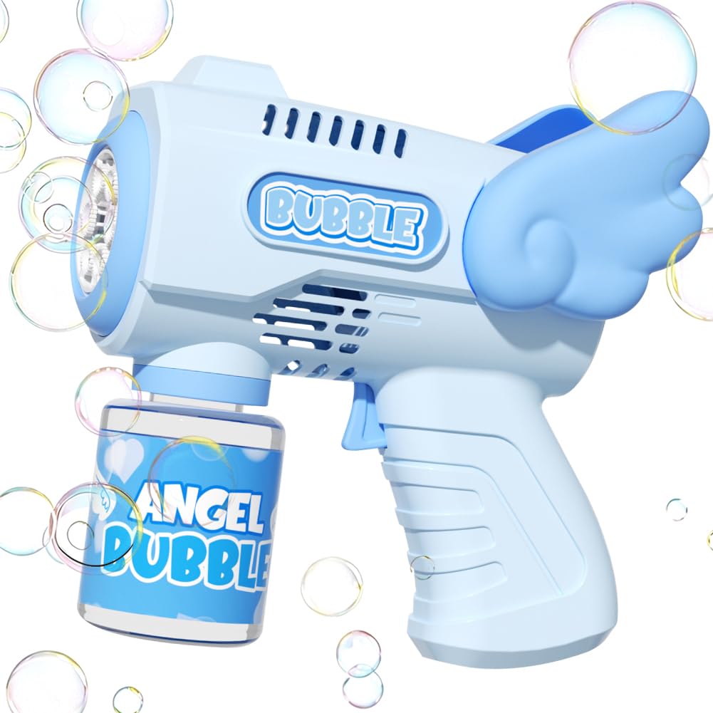 Bubble Gun, Automatic Bubble Machine for Kids, Bubble Machine with Solutio, Summer Outdoor Toy, Party Outdoor Garden Toy