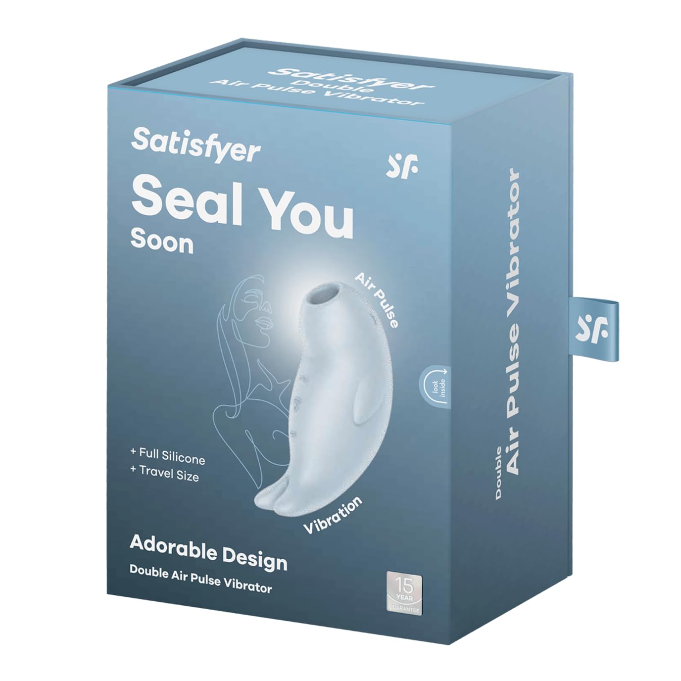 Satisfyer Seal You Soon Vibrador Double Air Pulse | Juguetes sexuales | Apto para Principiantes | Ondas de Presión y Vibración | Succionador de Clítoris Femenino | Resistente al Agua (IPX7)