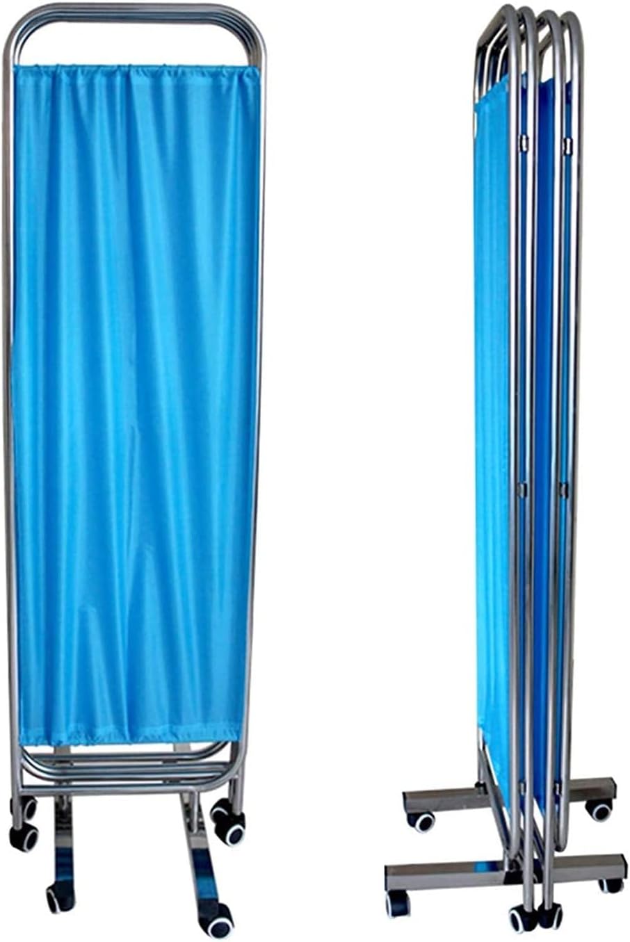 4-Panel Mobile Privacy Screen Room Partition,Beauty Salon/Hall Standing Door Partition