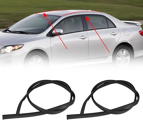 Moldura de techo lateral izquierdo y derecho negro para Toyota Corolla 2009-2013