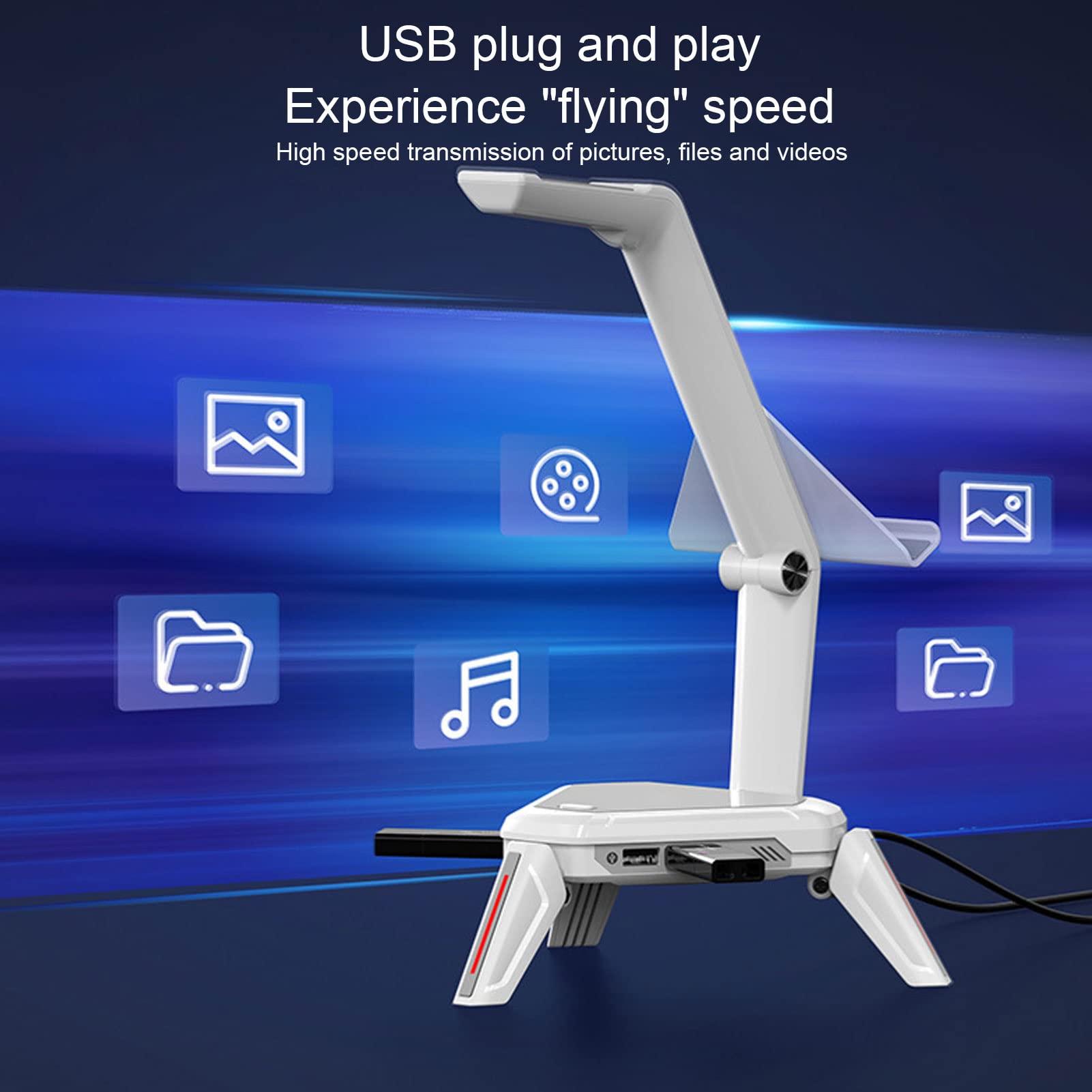 lyrlody Supporto per Cuffie Gaming con Ricarica Rapida PD 60W, RGB