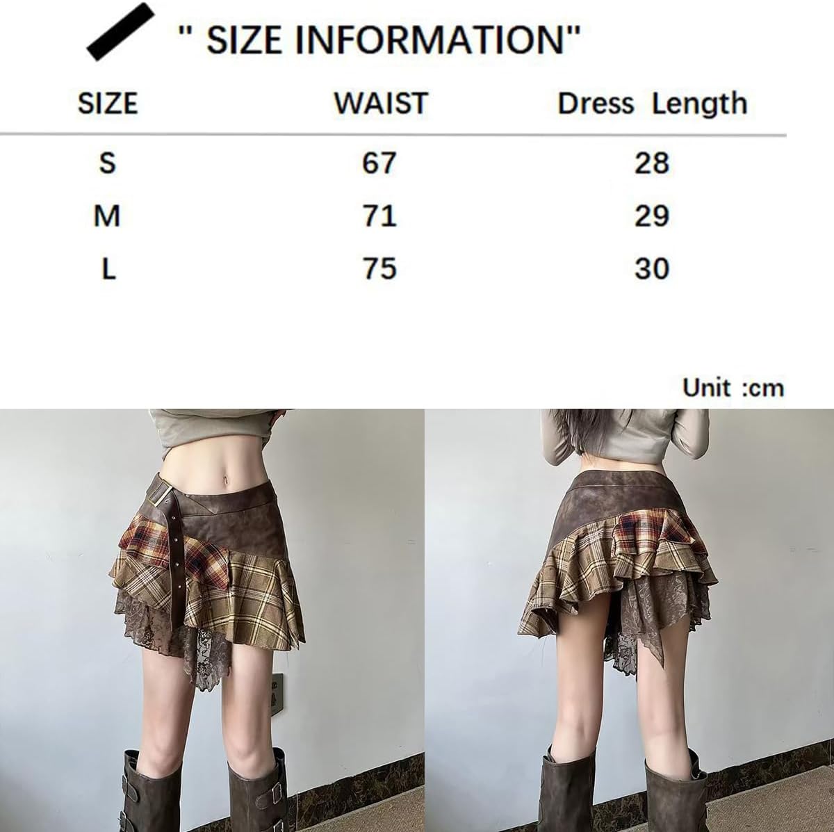 Retro American Wilderness Style Spicy lace Patchwork Short Skirt, Sexy Women's Pleated Skirt Design Sense Y2K Clothes - Image 2