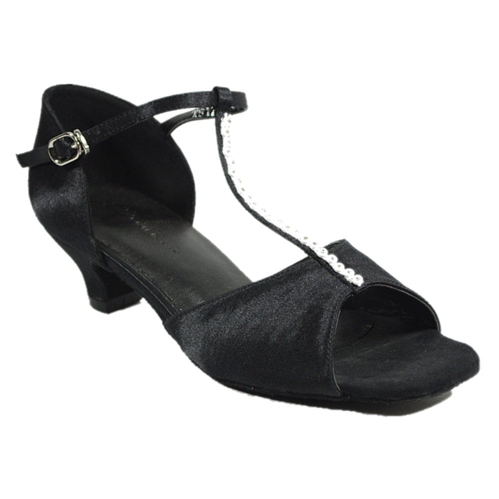 Dance Shoes for Latin Salsa Ballroom Party and Wedding Black