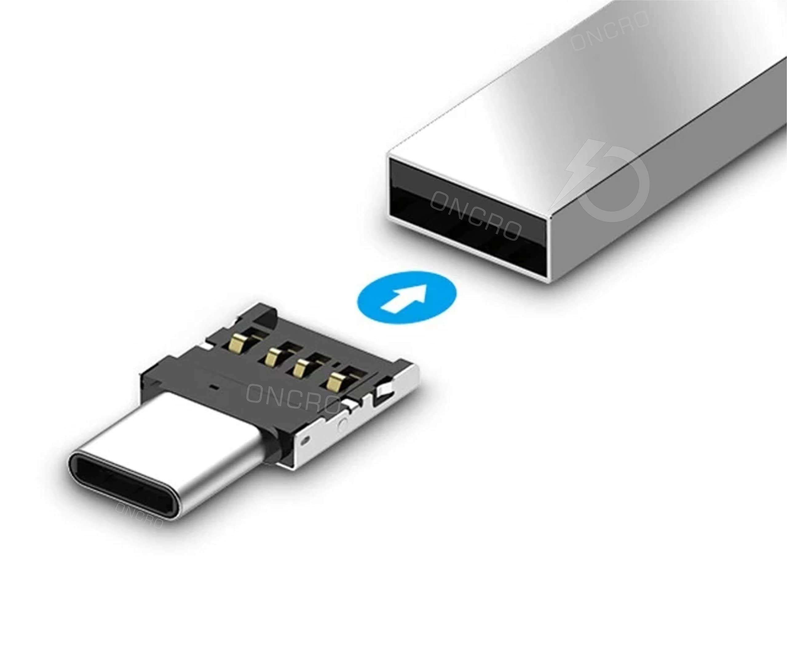 ONCRO® otg connector for mobile type c, ultra mini Nano Type c to USB OTG Adapter Converter Mini jack connector for Android Phone pendrive flash drive Tablet PC Laptop USB OTG Adapter smart phones mobile