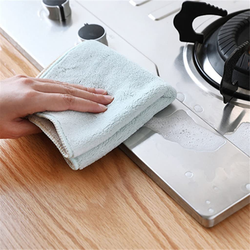 Paño de Cocina de Microfibra Absorbente de Doble Cara, paño de Limpieza Grueso para el hogar, Toalla de Limpieza (5 uds., 30x40cm), 3 uds.