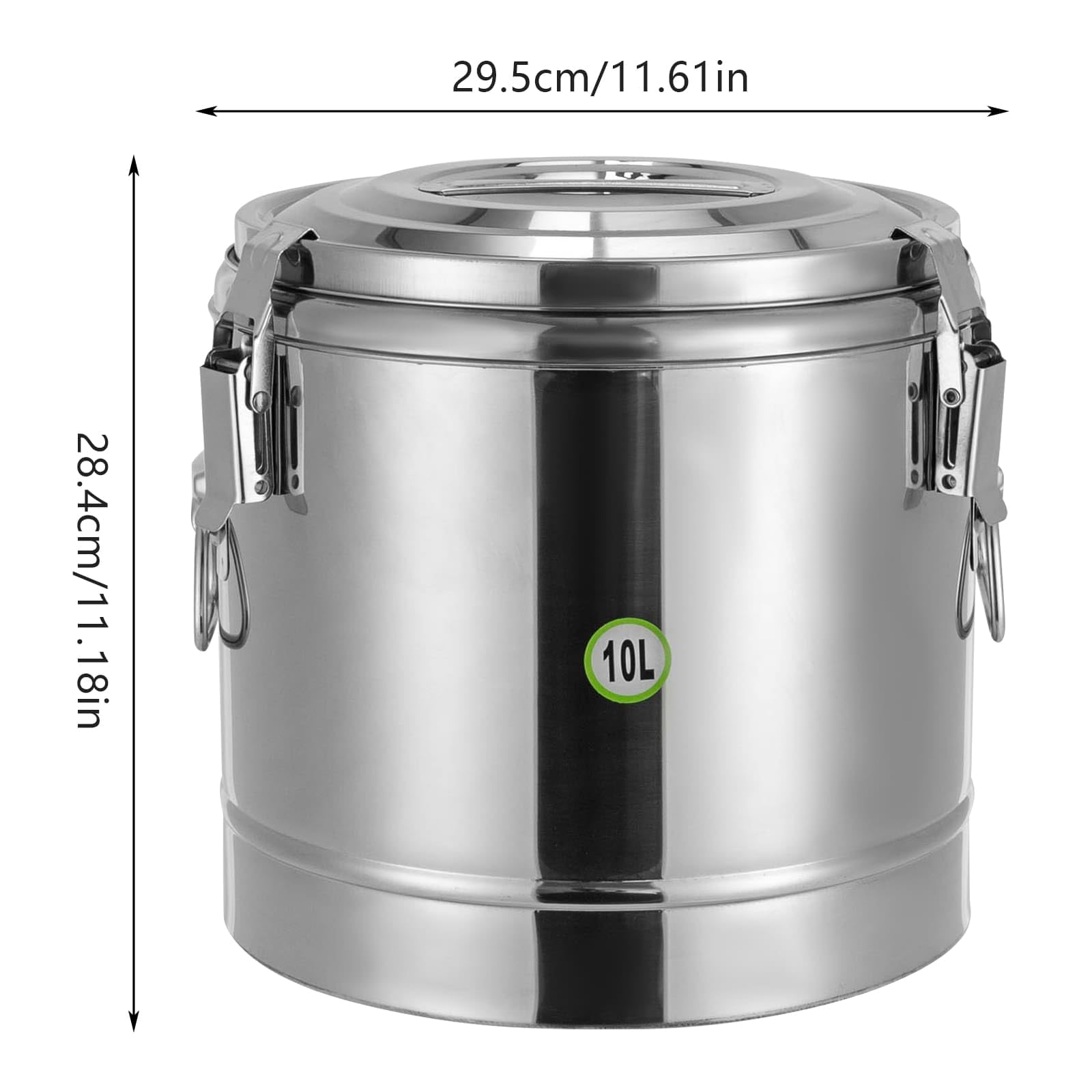 Contenedor de sopa isotérmica de acero inoxidable 304, 10L, aislamiento fuerte 12 H caliente o frío, contenedor de alimentos isotérmico para restaurantes, cantinas de hoteles