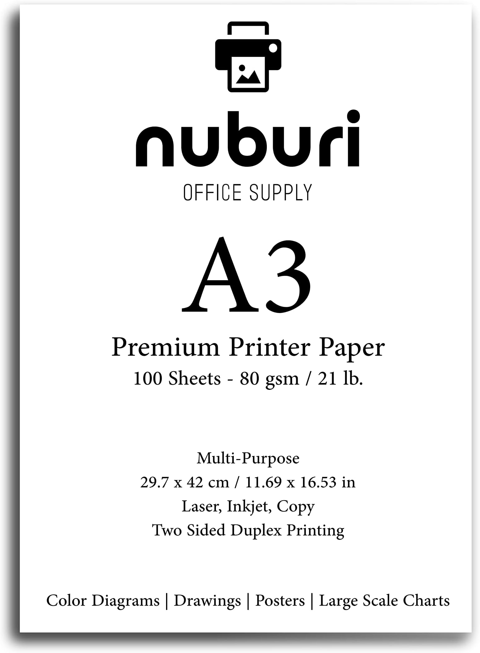 Premium A3 Size Printer Paper Smooth Bright White