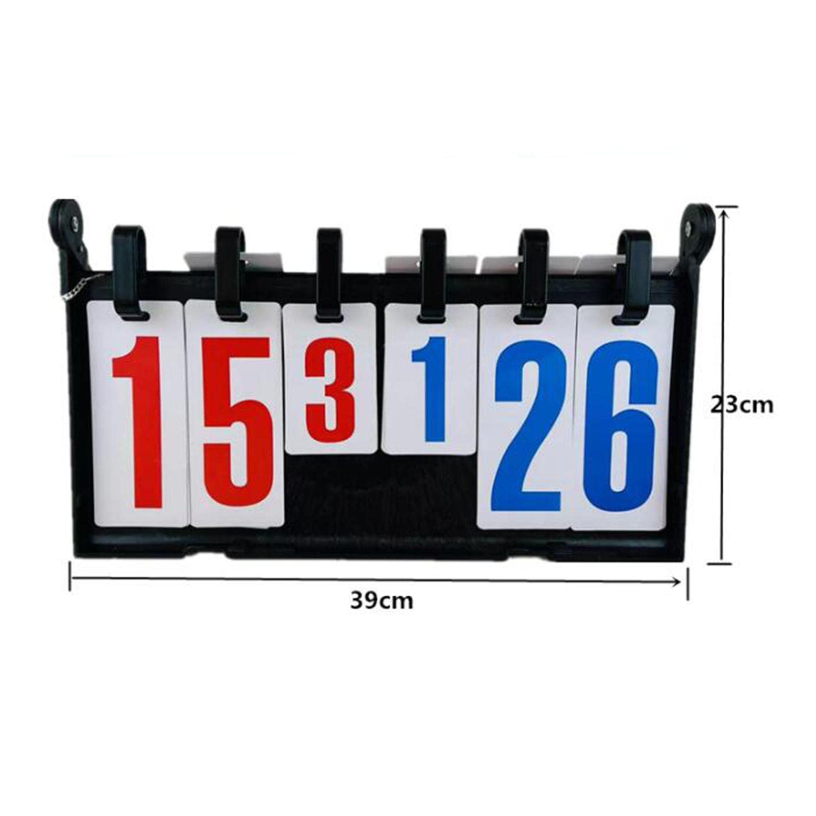 predolo Scoreboard Zählbrett Punktanzeiger Flip Score Board Sport Ergebnisanzeige 6-stellig aus Wasserfestem PP für Indoor Outdoor Spiele 39cmx23cm