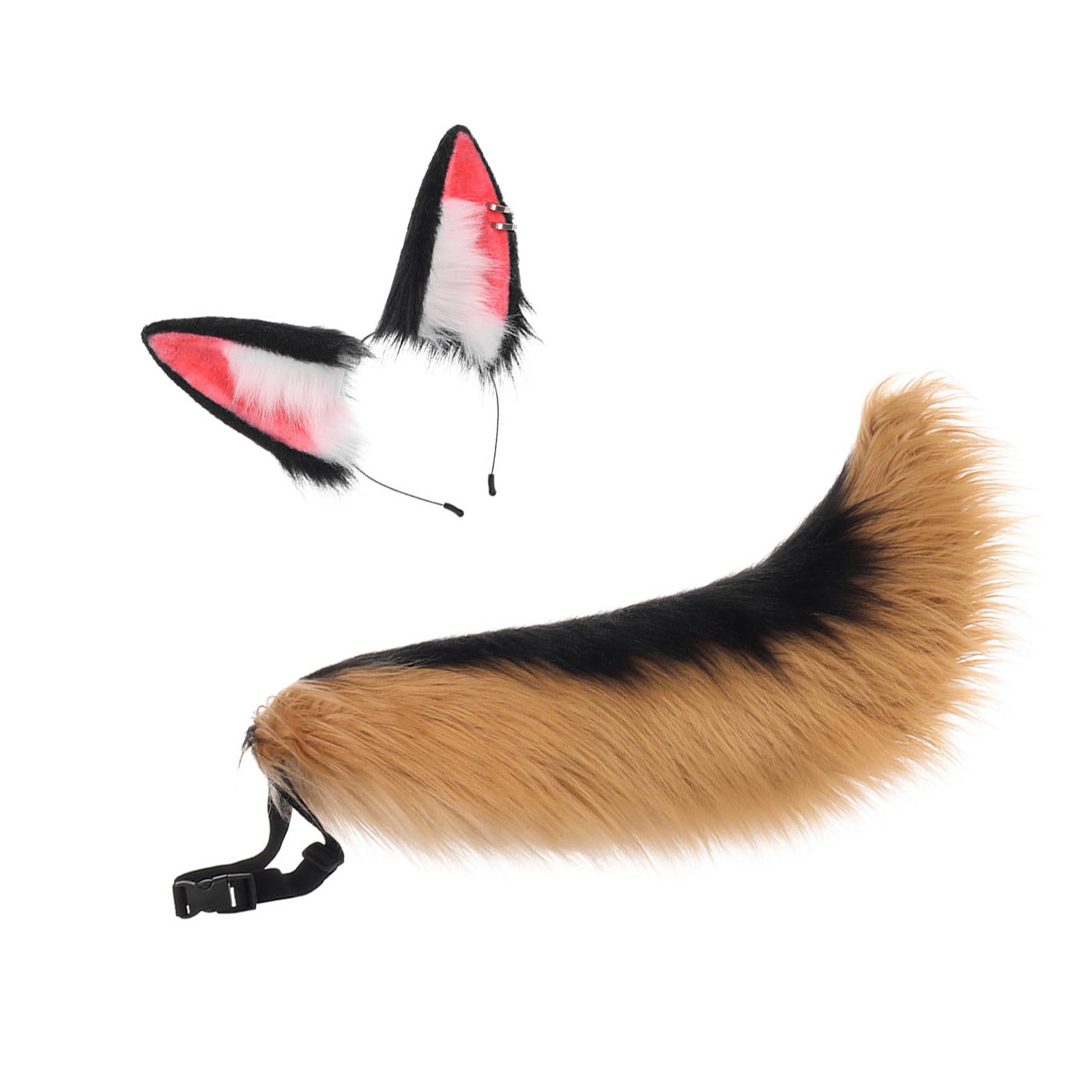 Adorabile set di accessori per orecchie e coda di animali in finta pelliccia, perfetto per vestirsi e giocare di ruolo, set di costumi natalizi da animale