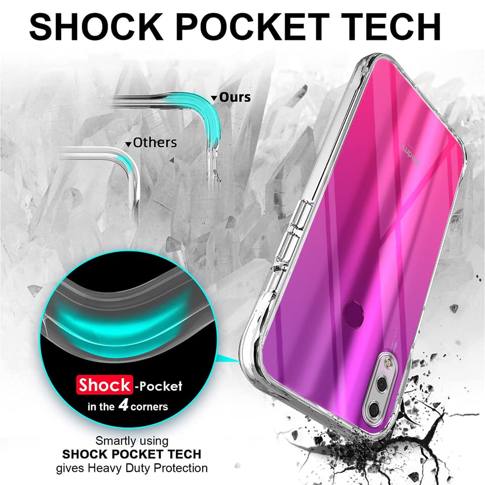Image of Jkobi Back Cover Case for Redmi Note 7 | Note 7S | Note 7 Pro (Silicone Crystal Clear | Pure Camera Protection | Soft and Flexible for Charger and Headphone sockets | Shockproof Bumpers | Transparent)