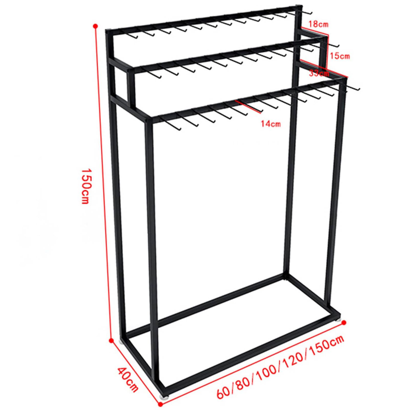Percha para CinturóN Montada Suelo Organizador De Metal para Guardarropa Estante para Carteras Y Chales Perchero para Corbatas Y Bufandas con Ruedas Ahorro Espacio