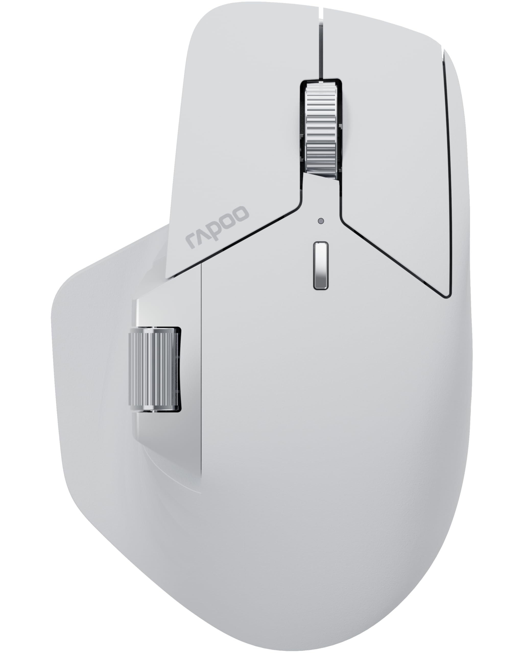 Rapoo MT760L bezprzewodowa mysz 4000 DPI czujnik, przyjazna dla środowiska, ładowana bateria, ergonomiczna mysz PC i Mac, szaro-biała