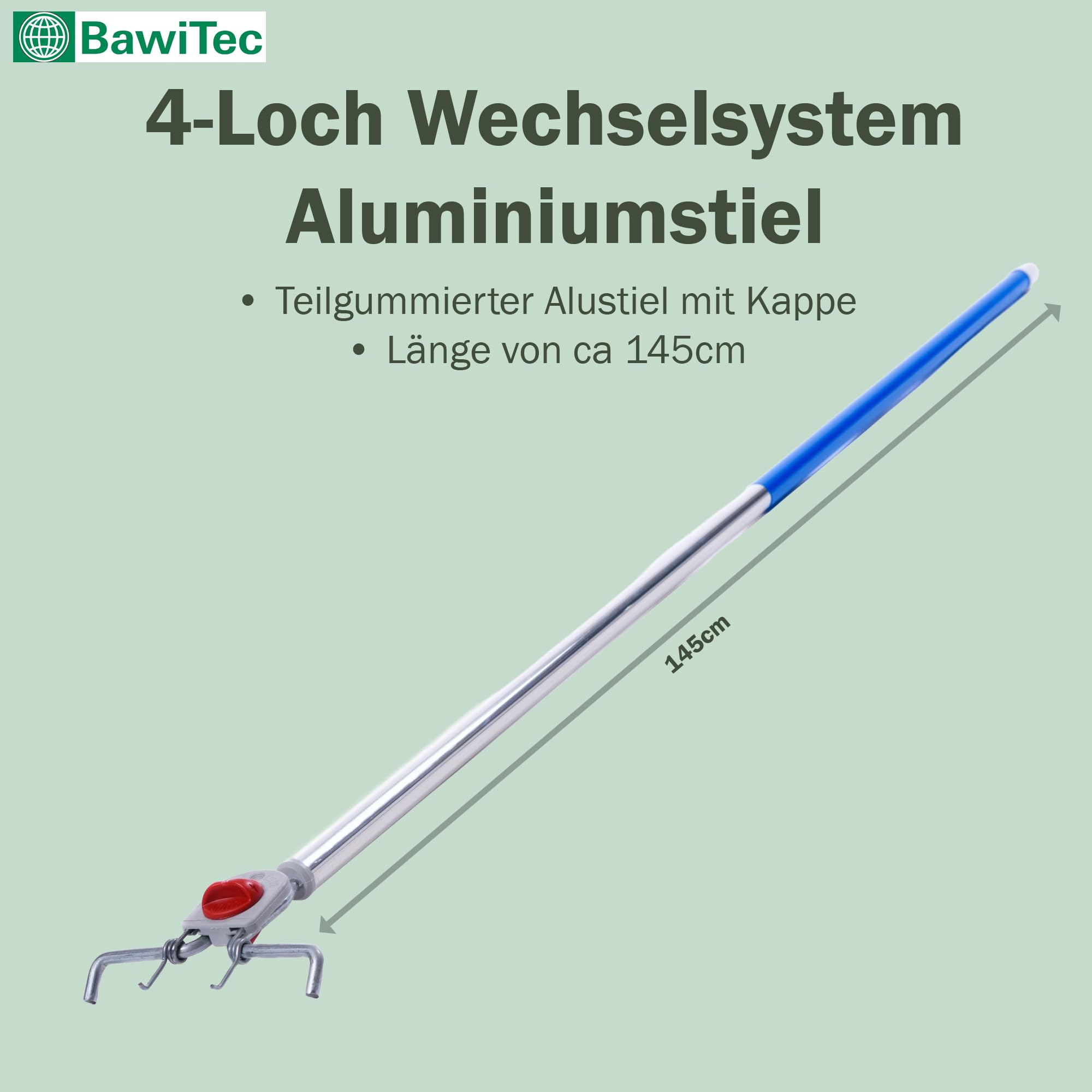 Sehr weicher Rosshaar Besen Saalbesen 80cm mit 4-Loch-System Stiel Alustiel | 4-Loch Wechselsystem, Aluminiumstiel 145cm, Sehr weiche Borsten, Für glatte Böden, Innenraum