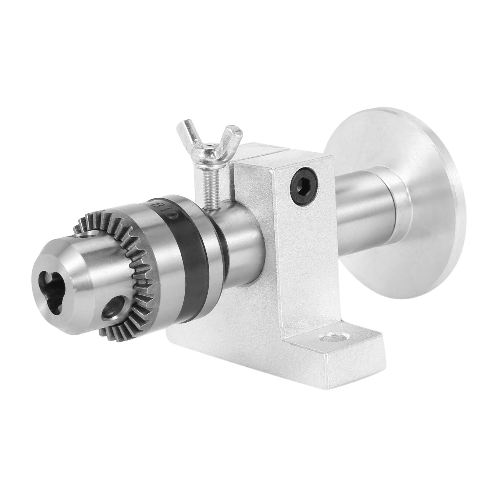 Cabezal central de torno con mandril, accesorios de bricolaje para mini máquina de torno, centro giratorio, herramienta de carpintería