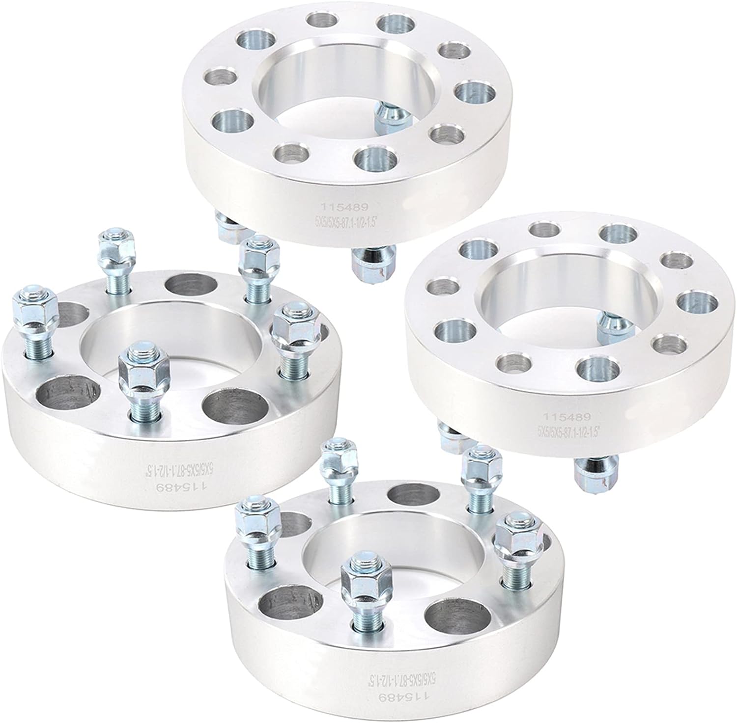 SCITOO 4Pcs Wheel Spacers 1.5 inch 5x5 Bore 87.1mm Studs 1/2 5 Lug Wheel Spacers Adapters Fit for for Jeep for Grand Cherokee for Jeep Wrangler for Jeep Commander