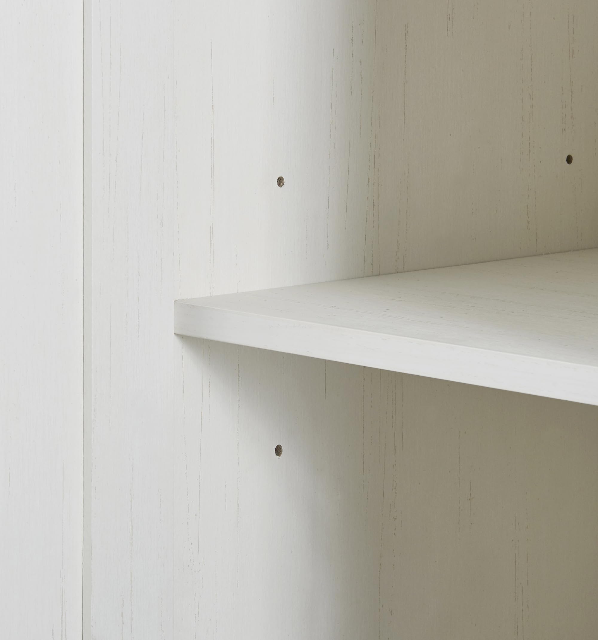 Azkoeesy Credenza con 4 ante e 2 cassetti, 150 x 40 x 86 cm, moderna cassettiera, Buffet, Mobile da cucina e soggiorno, Bianco antico/naturale